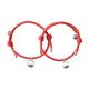 thumbnail image 3 of Pulsera A Juego De Amantes Pulsera Trenzada De Distancia Magnética Rojo A, 3 of 5
