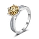 thumbnail image 1 of Anillo de Compromiso de Moissanita de 3 Uds para Mujer Corte Redondo Color D VVS1 Anillos de Diamante de Plata Esterlina 925 Moissanita Aniversario Promesa Anillos de Boda para Mujer con Certificado, 1 of 9