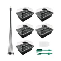 Ioensy - Bandeja De Inicio De Semillas Estación De Propagación De Invernadero De Interior Para Invernadero De Interior Negro