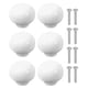 thumbnail image 1 of Uxcell 6 Paquete de Perillas de Gabinete de Cerámica, Perilla Redonda de 1.3 Pulgadas para Cajones, Tiradores de Muebles Modernos con Tornillos de Montaje para Cocina, Armario, Blanco, 1 of 7