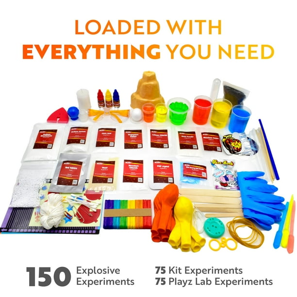 Kit de experimentos científicos Playz Mega Kaboom! Más de 150