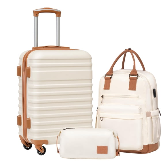 Set De Equipaje Coolife 3 Piezas Blanco