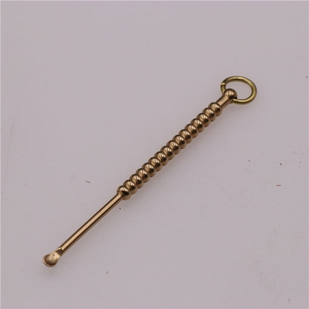 1pc Retro Brass Ear Spoons Ear Clean Tool Earpick Ear Wax Remover Curette Ear Cleaner Spoon Keychain Pendants Ear Care Health