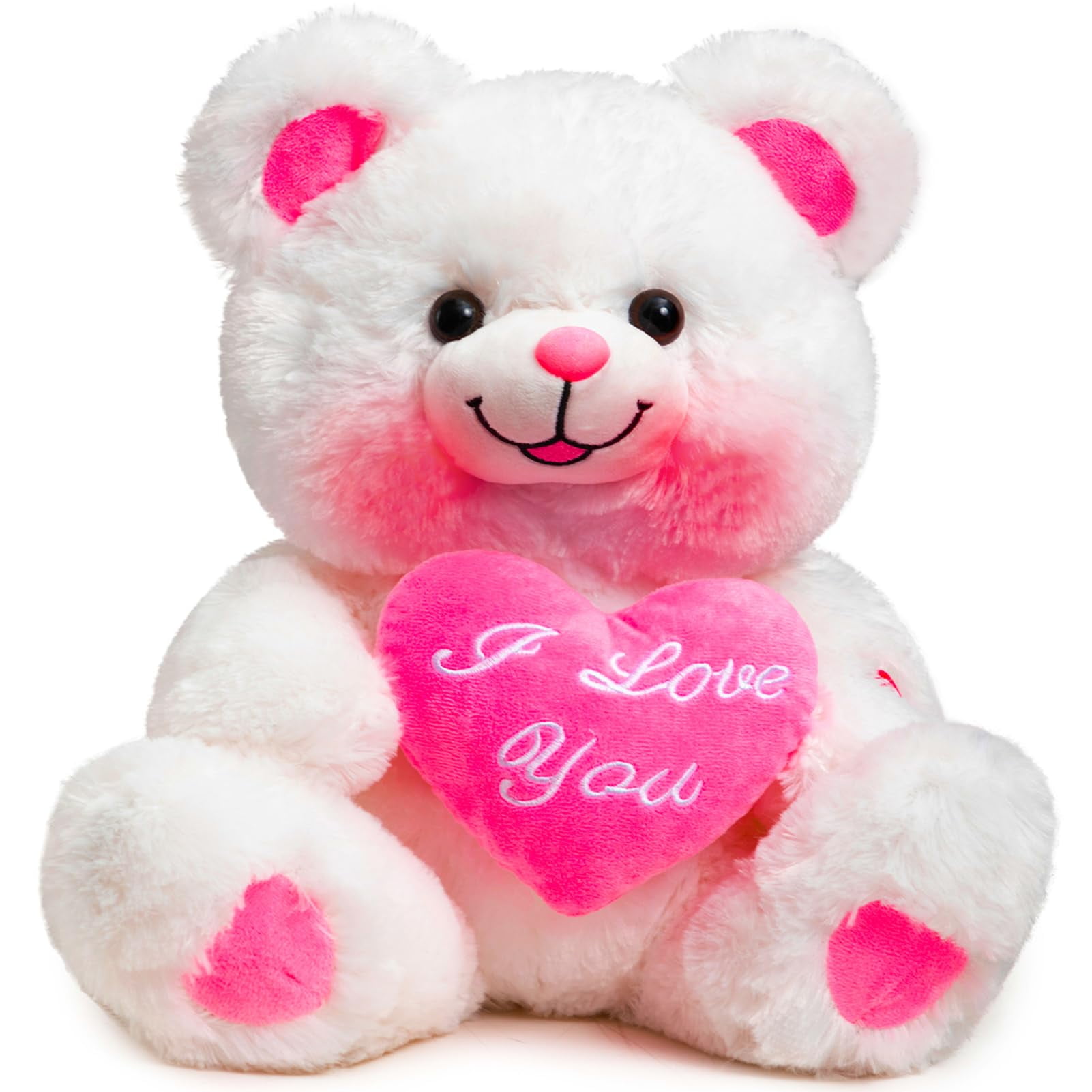 Oso De Peluche Hollyhome I Love You 33 Cm Con Rubor Led