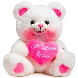 Oso De Peluche Hollyhome I Love You 33 Cm Con Rubor Led