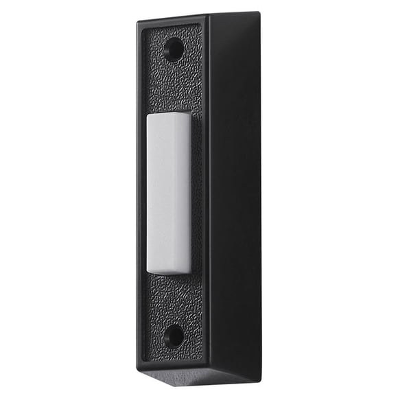 Timbre con botón pulsador en forma de globo LED con cable, negro y blanco, 15 x 7 x 3 cm