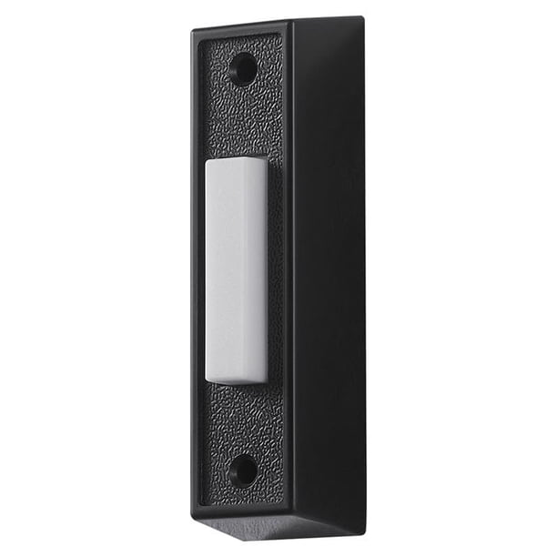 Timbre con botón pulsador en forma de globo LED con cable, negro y blanco, 15 x 7 x 3 cm