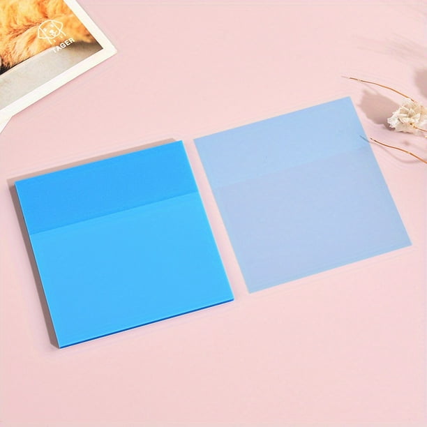 50 Sheets Creative Transparent PET Memo Pad - Perfect for School Supplies, Planner Stickers & Sticky Notes!