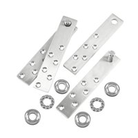 Magideal - Bisagras Pivotantes Para Puerta, Rotación De 360 Grados, Estilo Rústico, De Acero Inoxidable Resistente, Para Armarios, Dormitorios Y Salas De Estar