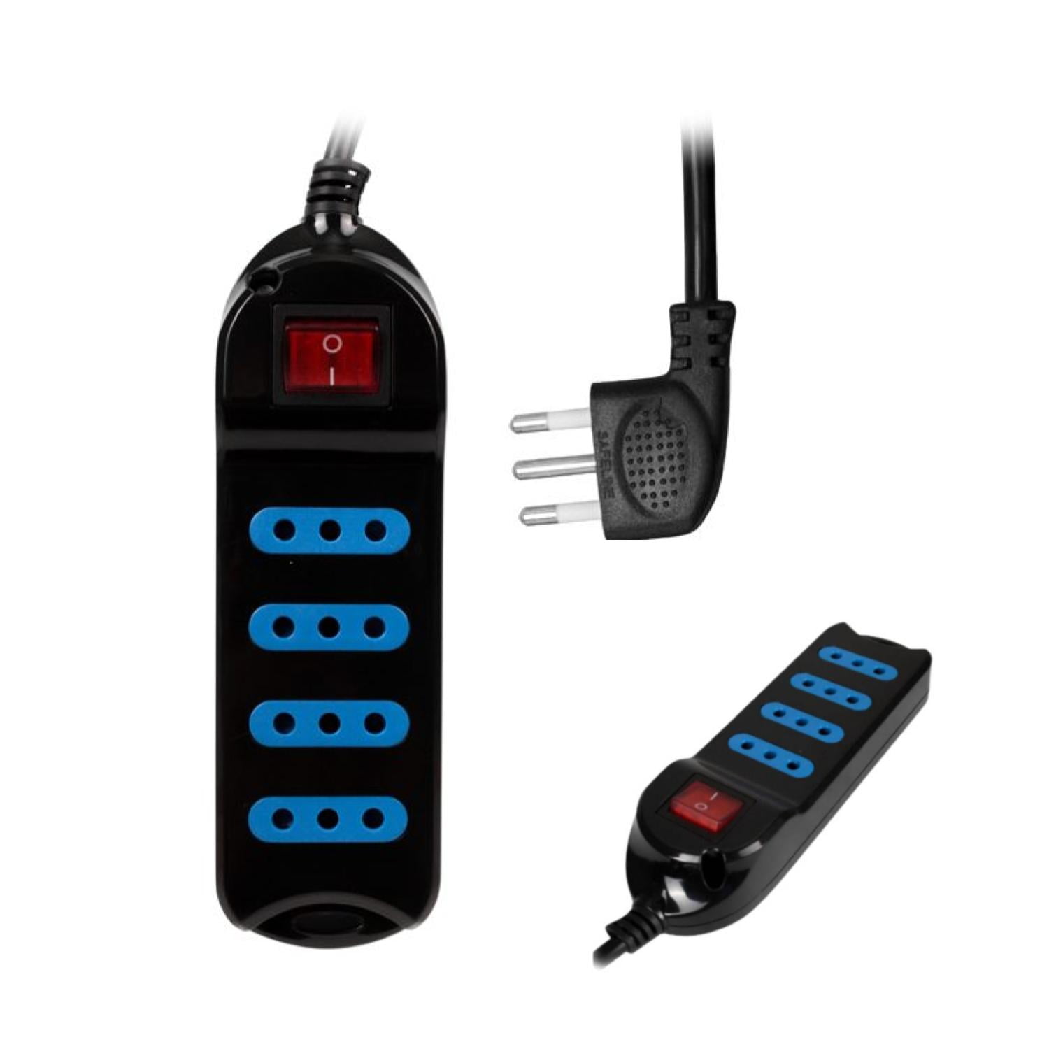 Philco - Alargador Extension 4 Entradas 3mts Con Switch Negro