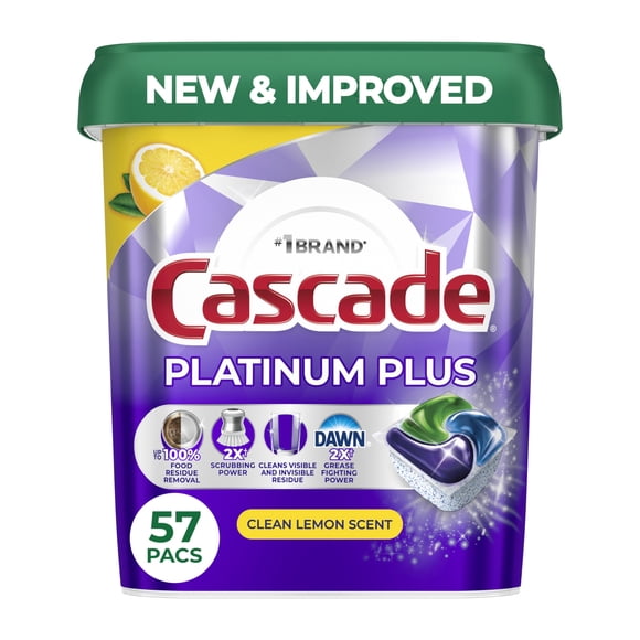 Cápsulas Para Lavavajillas Platinum Plus Lemon 57 Unidades