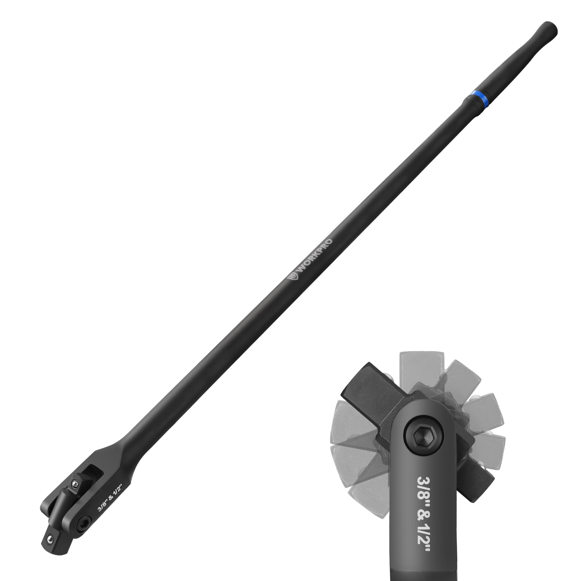 Barra Rompedora Workpro De 60 Cm, Doble Accionamiento, Acero 3/8 Y 1/2 Cr-mo