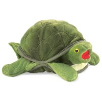 Títere De Mano Folkmanis Tortuga Bebé Verde