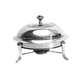 thumbnail image 3 of Plato De Frotamiento De Acero Inoxidable Bandeja Para Calentar Alimentos Para Barbacoa, Camping, Viajes Plata 26cm, 3 of 3