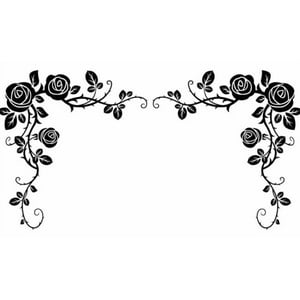 Rienda Libre Graphics - Decomural Rose Flower Headboard Ws-17063