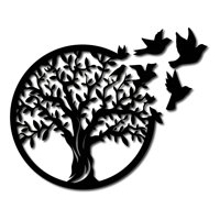 Genérico - Cuadro Árbol De La Vida 40 Cm En Madera Mdf