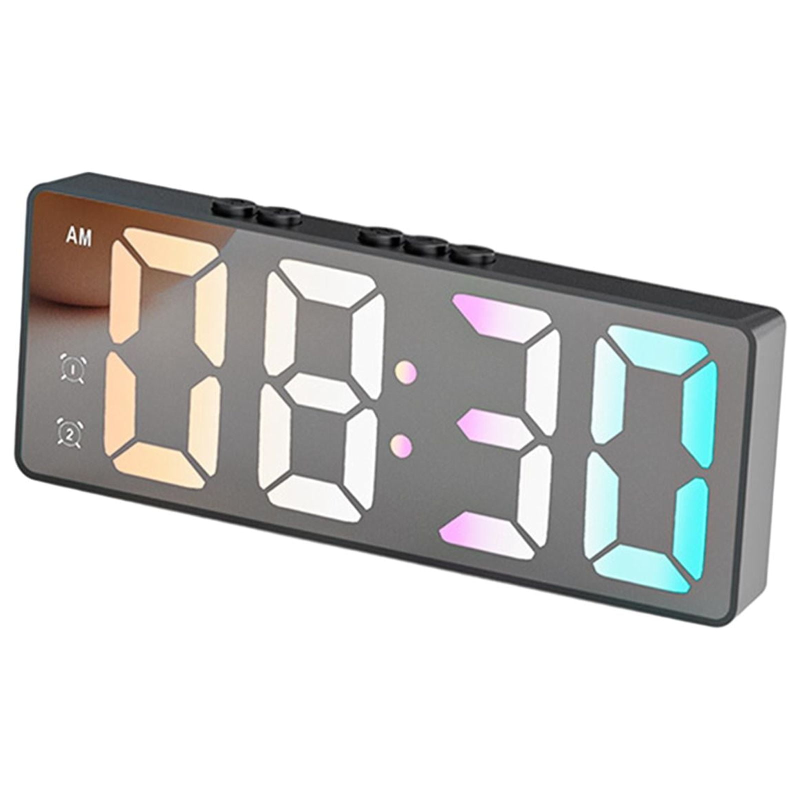 Bothyi - Reloj Despertador Digital De 16 Cm, Reloj De Noche Portátil Para Mesa De Dormitorio Y Viajes, Negro