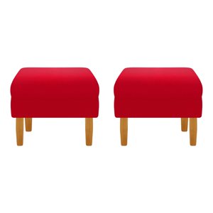 Bodevir - Set Pouf Sky 1C Felpa 04 Rojo