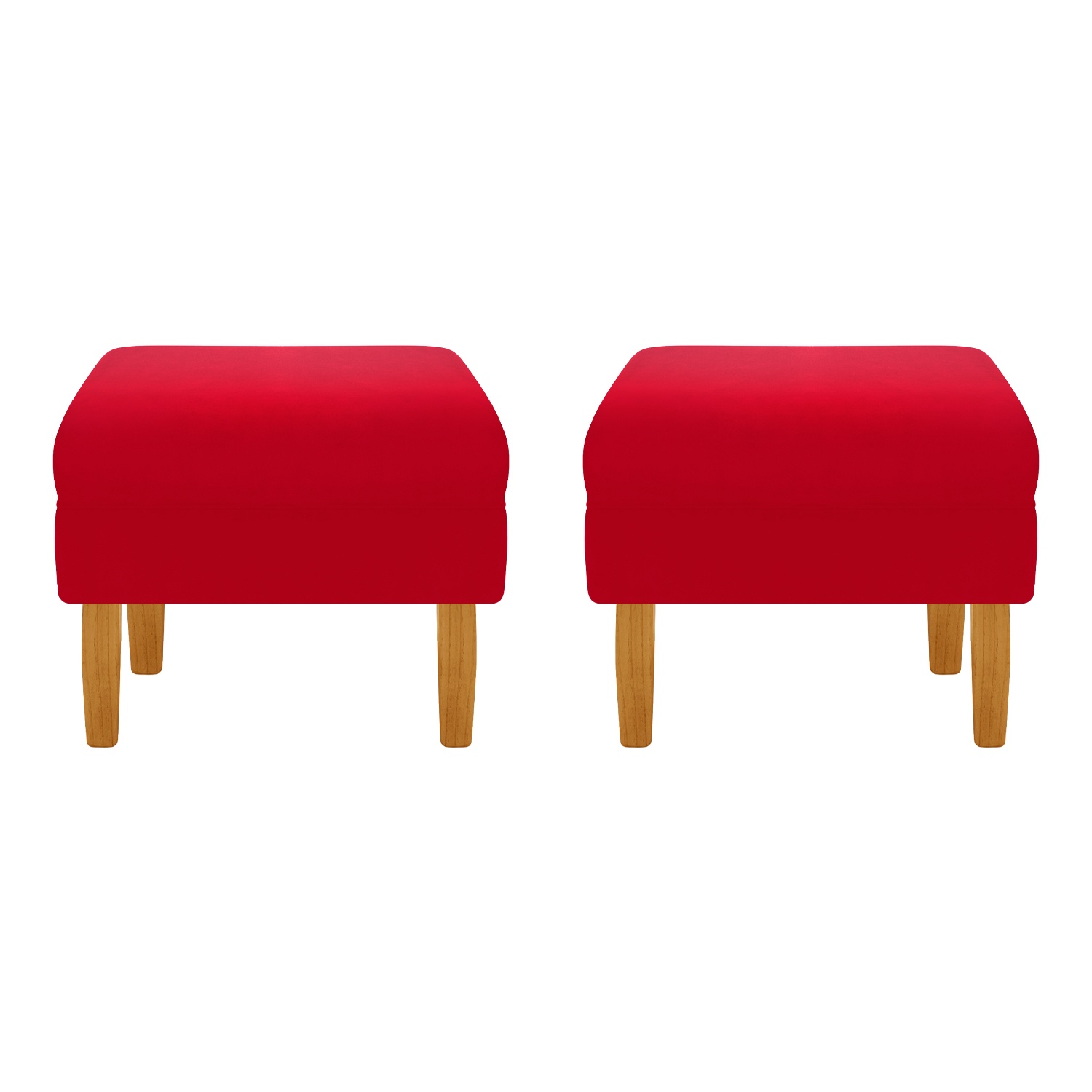 Bodevir - Set Pouf Sky 1C Felpa 04 Rojo