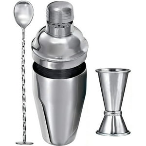 Genérico - Set De Bar Cóctel /Colador/Cuchara/Cortero/Jigger/Coctelera