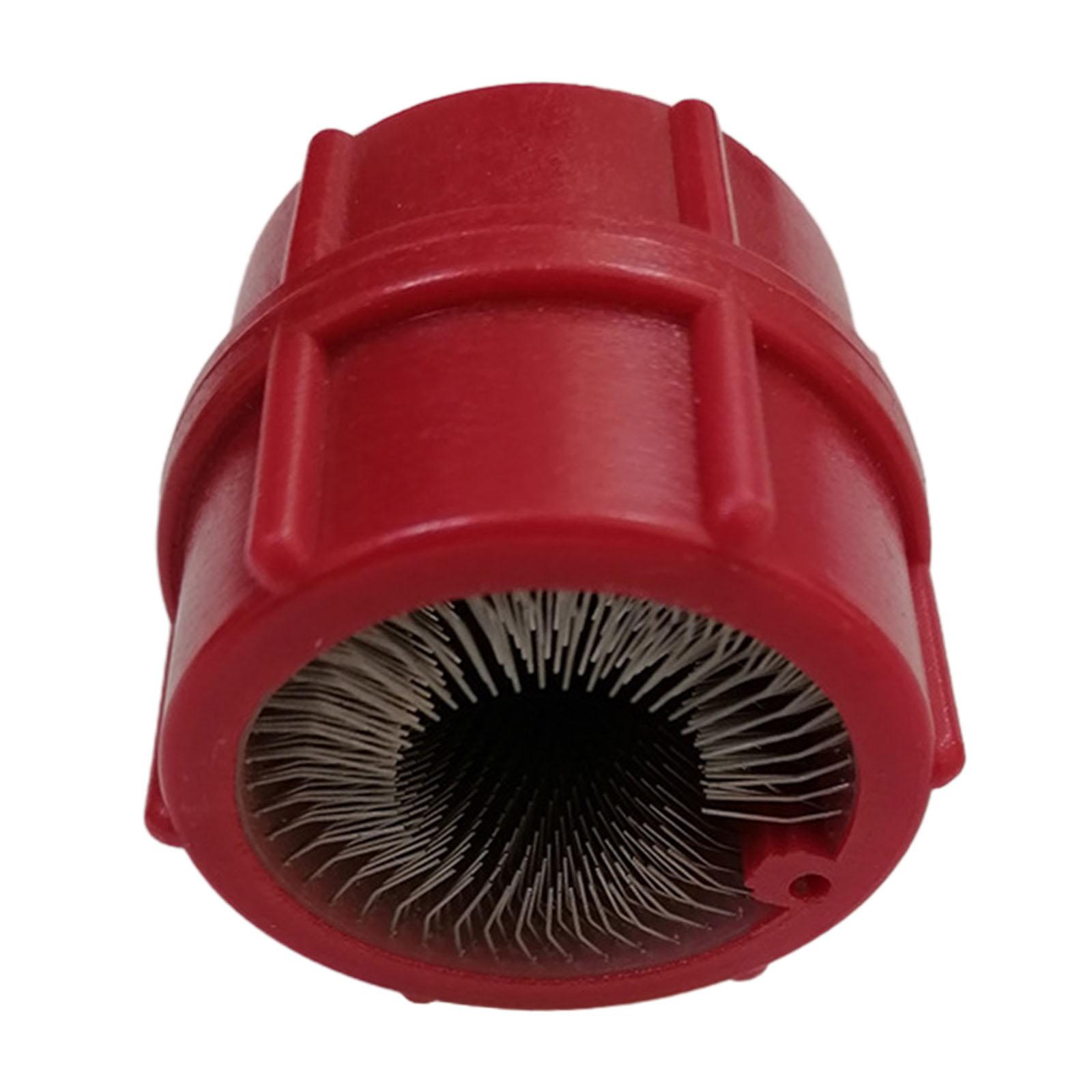Magideal - Limpiador De Terminales De Batería, Herramienta De Limpieza De Terminales De Batería, Perno Hexagonal De 8,2Mm , Rojo 17Mm