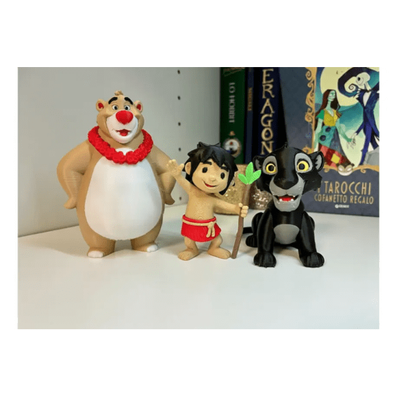 Figura decorativa Pack El Libro de la Selva Baloo, Mowgli y Bagheera