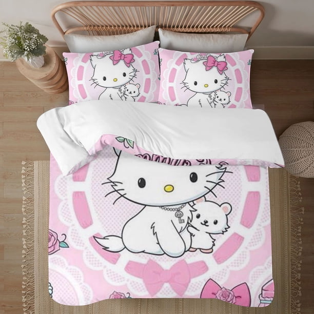 Charmmykitty 3-Piece Bedding Set For Kids Boys Girls Adult Cartoon Warm Cute Fashion Holiday Present Gift Bed Sheets