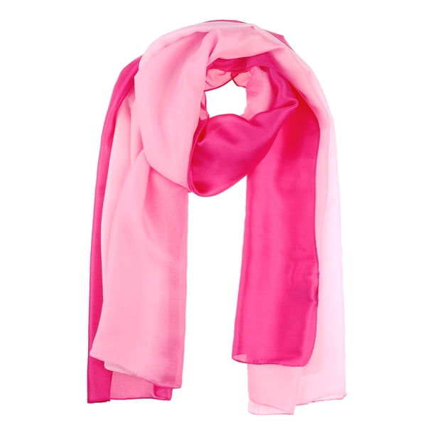 INSPIRE CHIC Pañuelos de Satén de Color Gradiente para Mujer Coloridos, Ligeros, Suaves, Pañuelo para el Cuello, Hiyab, Bufanda para la Cabeza, Envolturas, Chal 70.9"x35.4" Gradiente-4