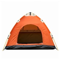 Global Latin Group - Carpa Camping 4 Personas Impermeable Uv Y Fácil Armado Naranja