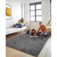 thumbnail image 3 of Alfombra Ophanie 152 cm x 122 cm Gris Peludo Suave, 3 of 6