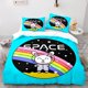 thumbnail image 1 of Rainbow Bedding Set Single Twin Full Queen King Size Cute bunny Bed Set Aldult Kid Bedroom Duvetcover Sets 3D Bed Sheets, 1 of 5