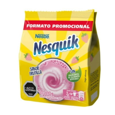Saborizante Para Leche Sabor Frutilla Bolsa 150 G Nesquik