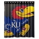 thumbnail image 1 of Cortina de ducha de los Kansas Jayhawks, juego de cortina de baño con ganchos, tamaño 36 x 72 pulgadas, 1 of 3