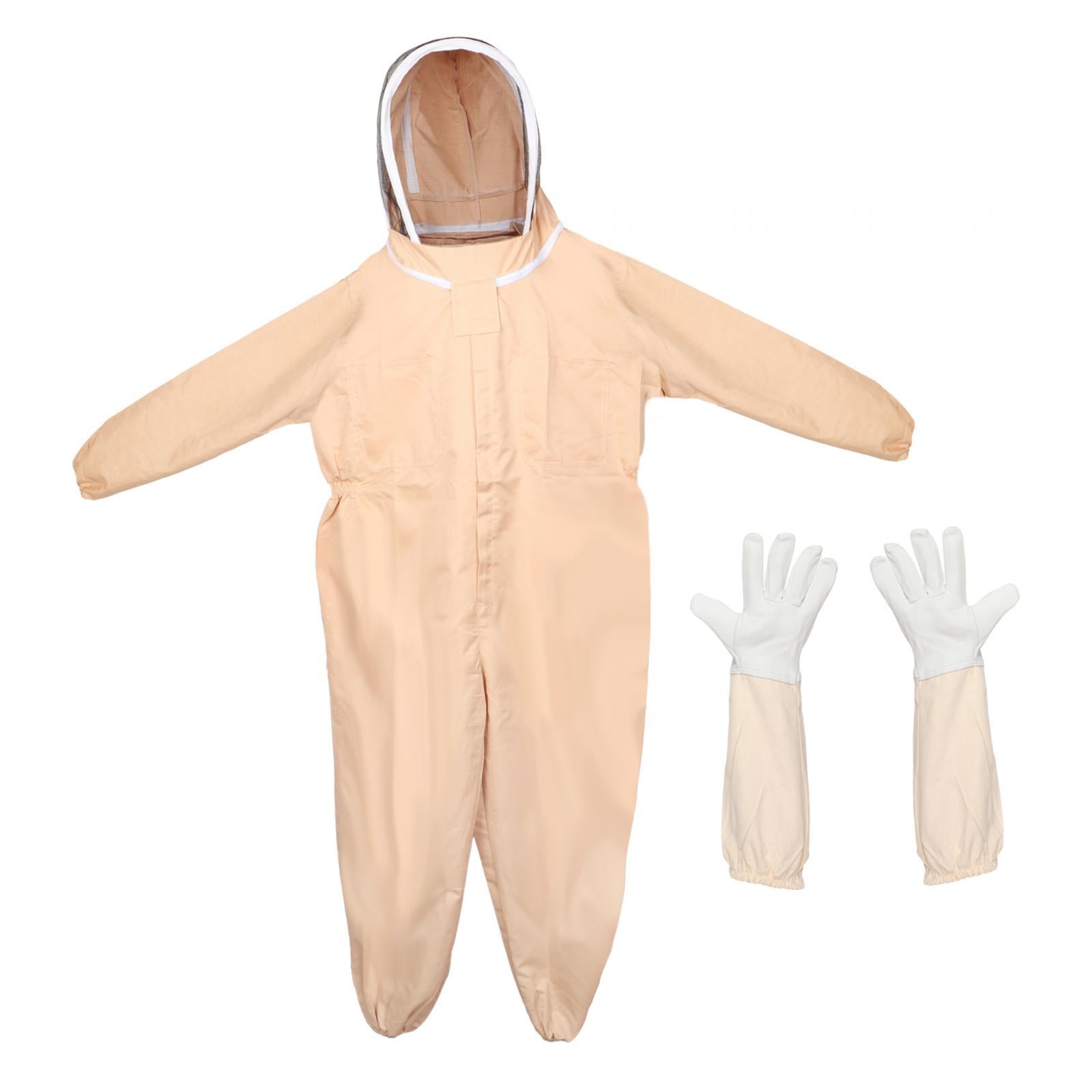 Magideal - Traje De Apicultura De Protección Traje De Apicultura Con Guantes Traje De Apicultor De Manga Larga Traje De Apicultura De Cuerpo Completo Para Jardin Xxl