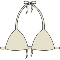 Samia - Bikini Estilo Triángulo Clásico Beige Xl