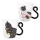 thumbnail image 4 of Tazas De Café De Cristal Con Dise?o De Gato Artístico De 2 Estilos, 4 of 5