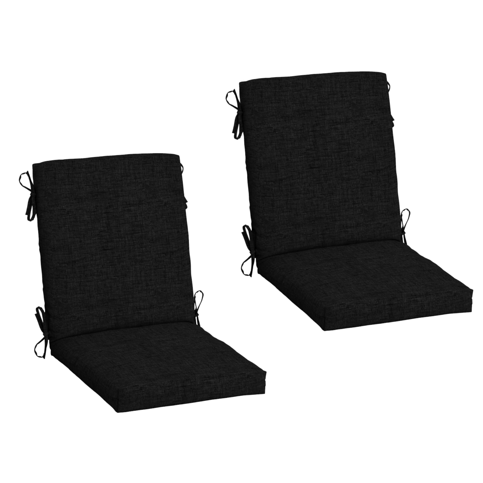 Arden Selections - Cojín Arden Para Silla De Comedor Y Patio Al Aire Libre, Paquete De 2 Unidades, Color Negro Leala