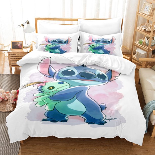 Hot Sale Lilo Stitch 3D Printed Bedding Set Cartoon Anime Duvet Cover Comforter Pillowcase Boys Girls Children Adults Gift Bed Sheets