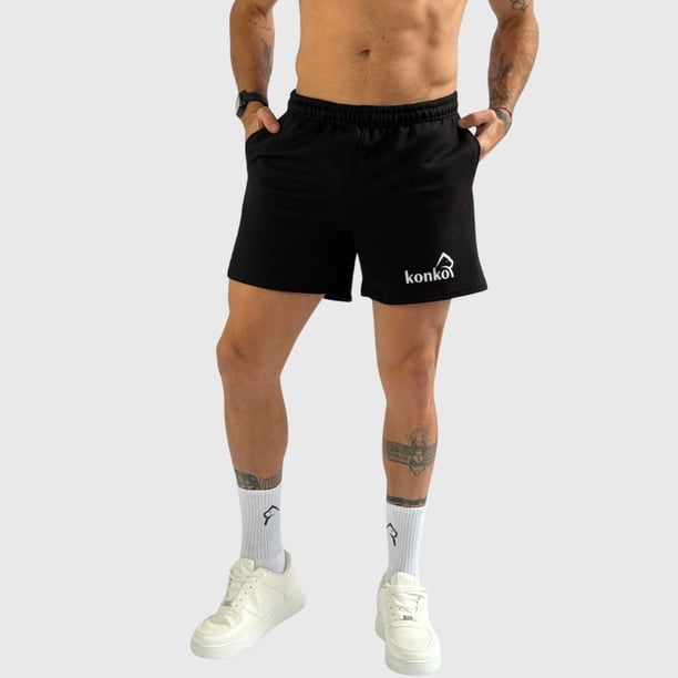 Short Relax Cotton Algodón Negro Hombre Konko