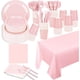 thumbnail image 1 of Set de Cotillón Rosa 229 Piezas: Platos, Vasos y Cubiertos Desechables, 1 of 3