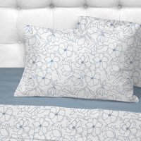 Andes - Sabana 144 Hilos Estampada 1 5 Plaza Floral Jeans