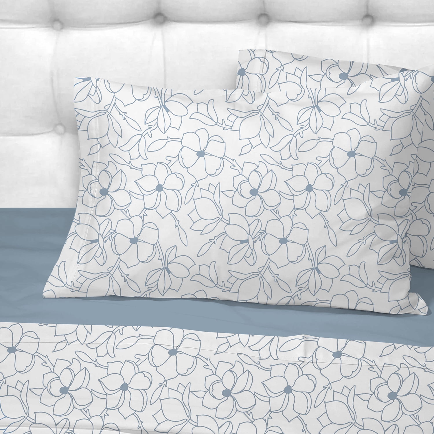 Sabana Andes 144 Hilos Estampada 1.5 Plaza Floral Jeans