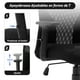 thumbnail image 3 of Silla Ejecutiva Ergonómica 121x64x63 cm Apoyabrazo Ajustable Negro, 3 of 5