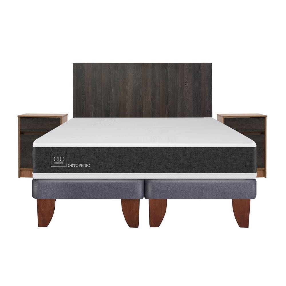 Cic - Cama Europea Europea New Ortopedic Espresso King Base Dividida