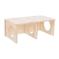 Xusx111 - Hamsters De Madera 2 Cámara Escondite-Túnel Multi Cámara Explorando Juguete Rata Explorando Túnel Juguete Para Ratones Cerdo De Guinea Erizo Ardilla Azúcar Planeador