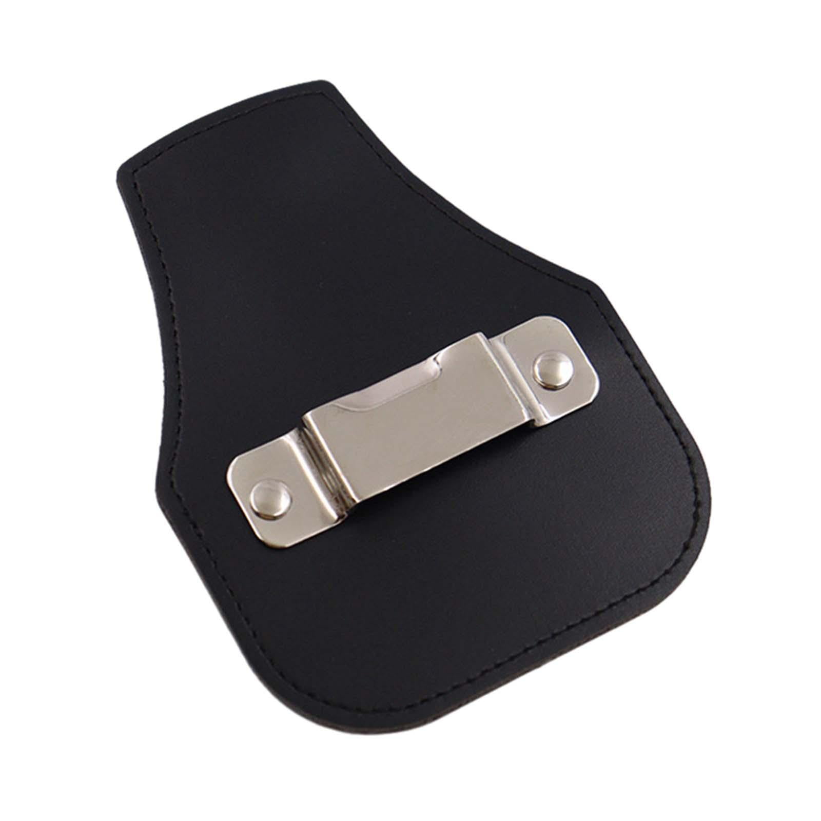 Magideal - Soporte Para Cinta Métrica, Funda Para Cinta Métrica, Pu, Para Cinturón, Bolso, Clip Para Cinturón De Herramientas Hecho A Mano, Bolsa De Herramient Negro