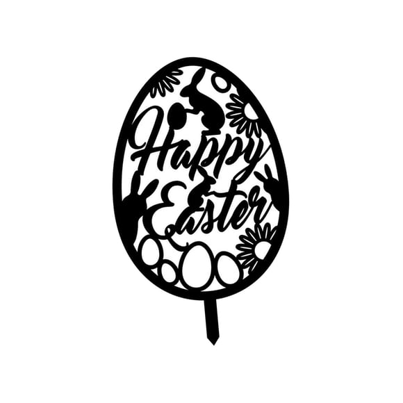 Bunny Yard Stakes Standing Silhouette Yard Art Para Landscape Yard Lawn