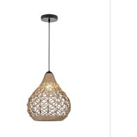 Genérico - Lámpara Colgante Bohemio Vintage Tejida Cáñamo Techo Jhn