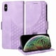 thumbnail image 2 of Carcasa FOXDOCK iPhone Xs Max de cuero PU, diseño acolchado clásico, protección contra caídas y rayones, 2 of 5