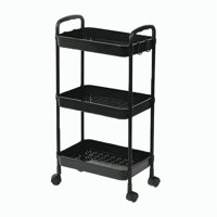 Sirena - Carrito 3 Niveles Organizador Cocina Negro